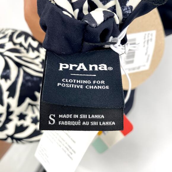 PRANA Women's Ruby Beach One-Piece Swimsuit Small Black Flora Fauna NWT - Picture 12 of 14